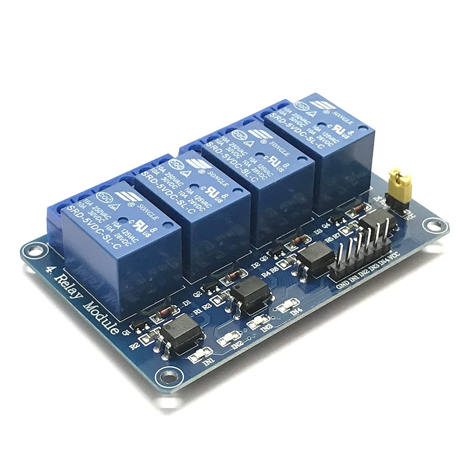 4 Channel/Road 5v Relay Module | Isolated Channels 