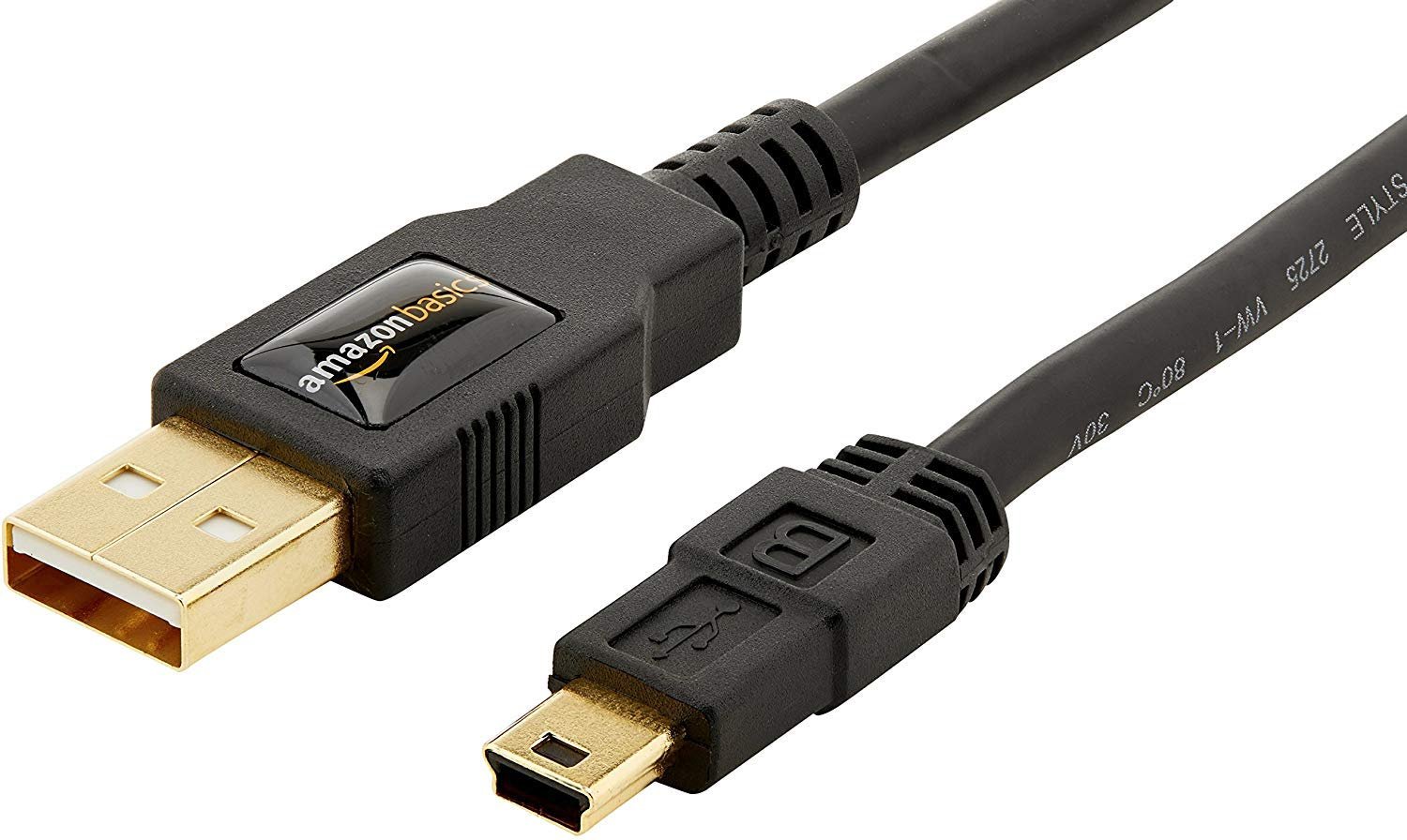 USB 2.0 Programming Data Cable - A-Male to Mini-B - 3 Feet (0.9 Meters),Black